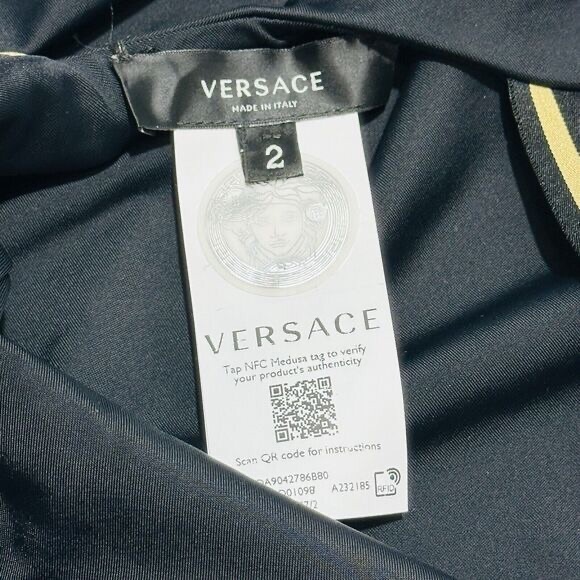 Versace Size 2/ S Greca Border Black Gold One Piece Swimsuit NWT $425 - Picture 9 of 12